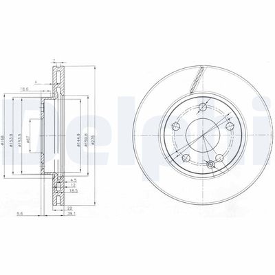 Brake Disc DELPHI BG3845C