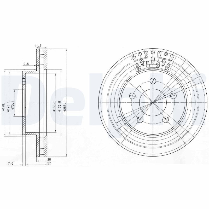 DELPHI BG3846 Brake Disc