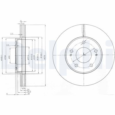 Brake Disc DELPHI BG3848