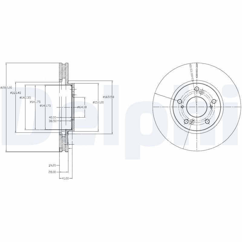DELPHI BG3851 Brake Disc