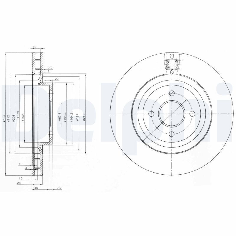 DELPHI BG3852 Brake Disc