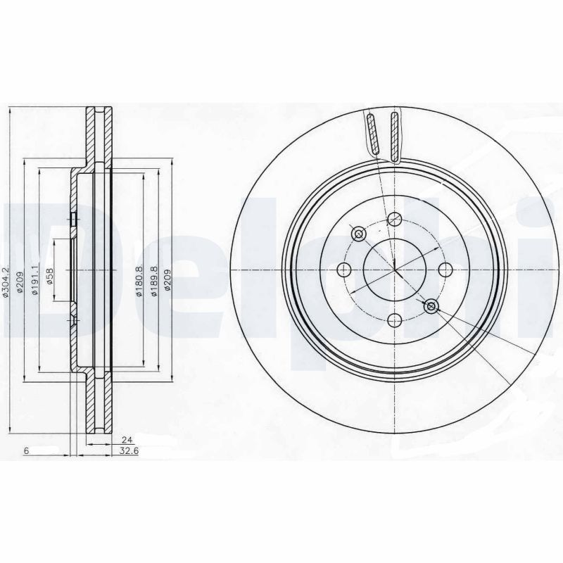 DELPHI BG3854 Brake Disc