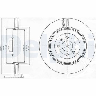 Brake Disc DELPHI BG3854