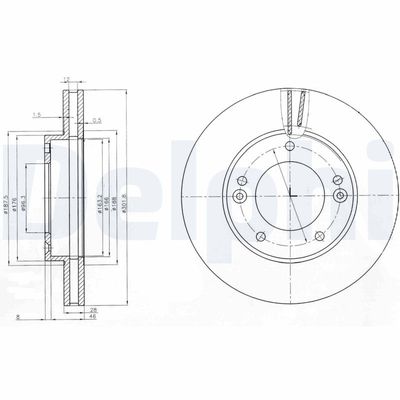 Brake Disc DELPHI BG3858