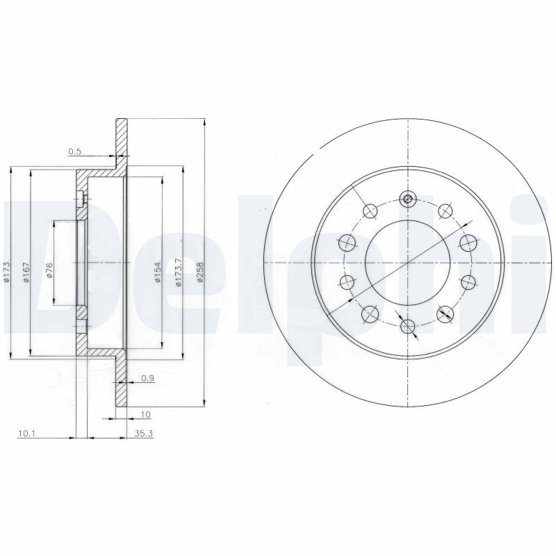 DELPHI BG3862 Brake Disc