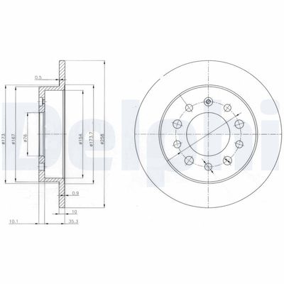 Brake Disc DELPHI BG3862
