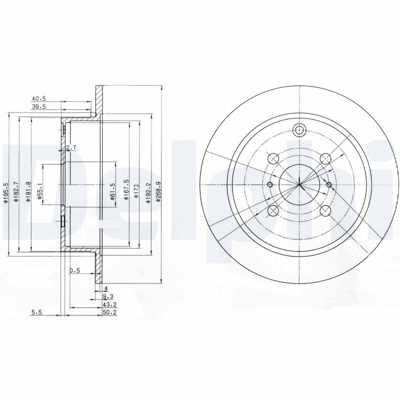 DELPHI BG3867 Brake Disc