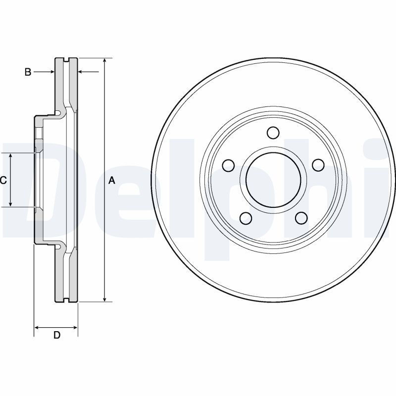 DELPHI BG3868 Brake Disc