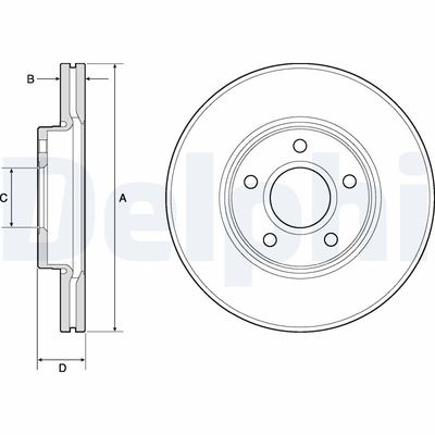 Brake Disc DELPHI BG3868