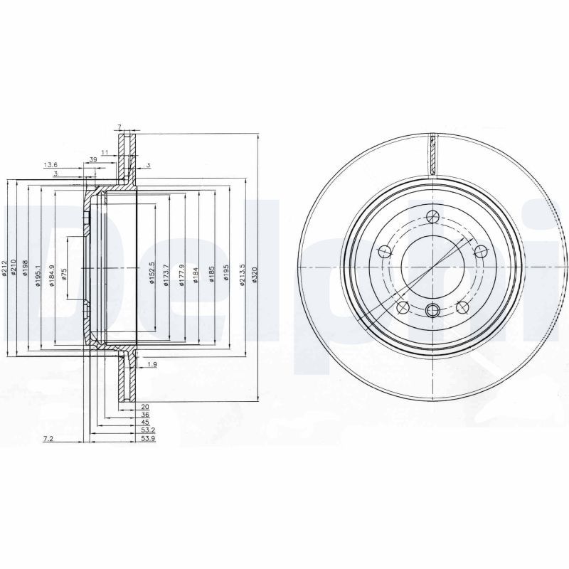 DELPHI BG3872 Brake Disc