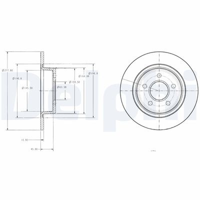 Brake Disc DELPHI BG3873