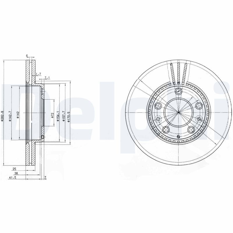 DELPHI BG3874 Brake Disc