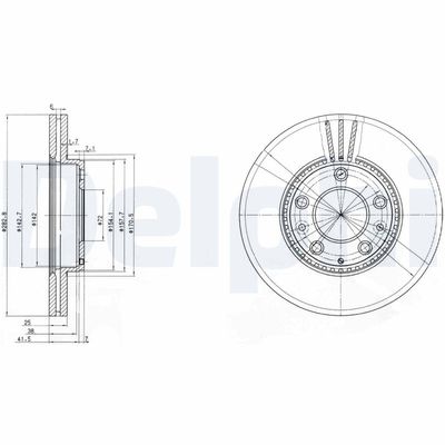 Brake Disc DELPHI BG3874C