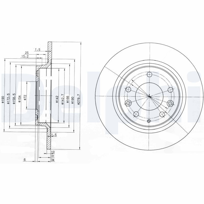 DELPHI BG3875 Brake Disc