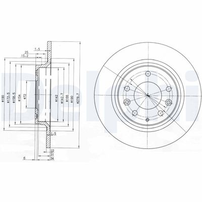 Brake Disc DELPHI BG3875C