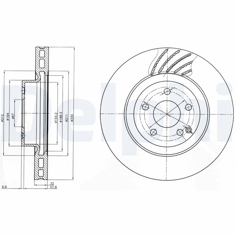DELPHI BG3877 Brake Disc