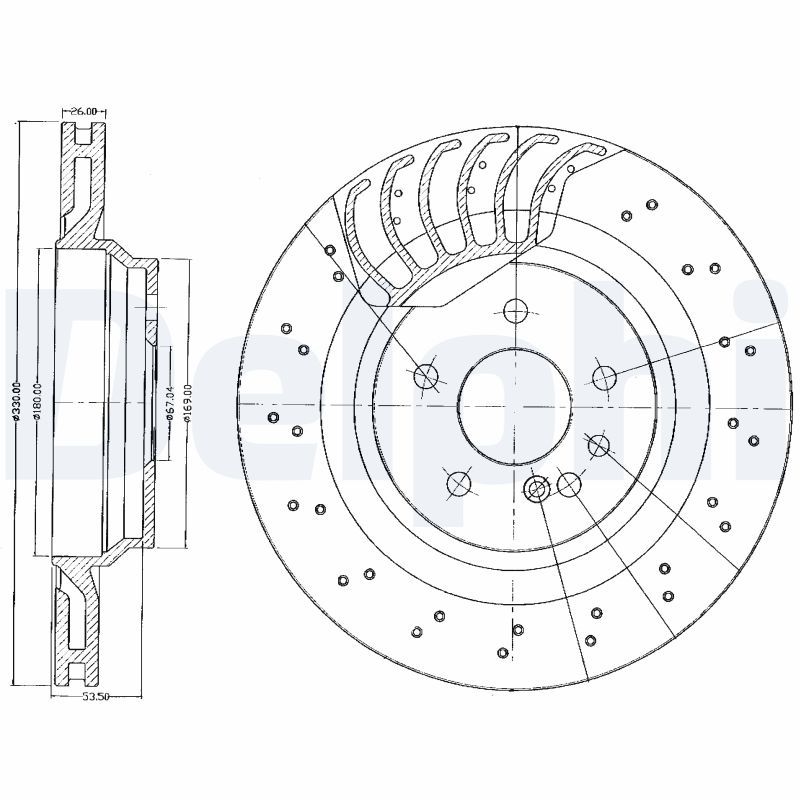 DELPHI BG3880 Brake Disc