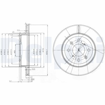 Brake Disc DELPHI BG3884
