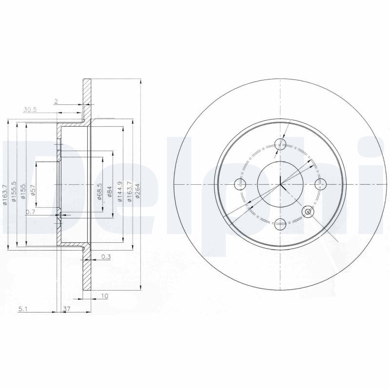DELPHI BG3885C Brake Disc