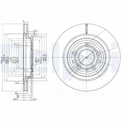 Brake Disc DELPHI BG3886C