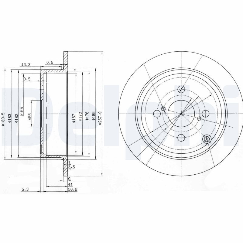 DELPHI BG3889 Brake Disc