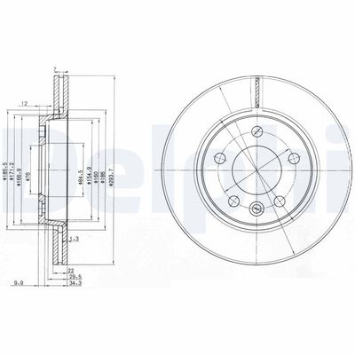 Brake Disc DELPHI BG3893