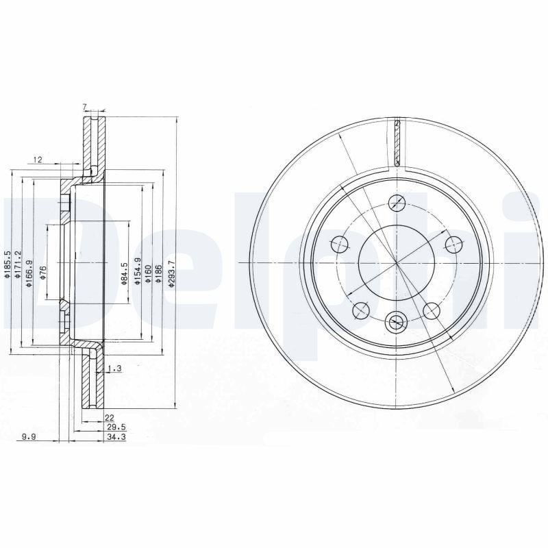 DELPHI BG3893C Brake Disc