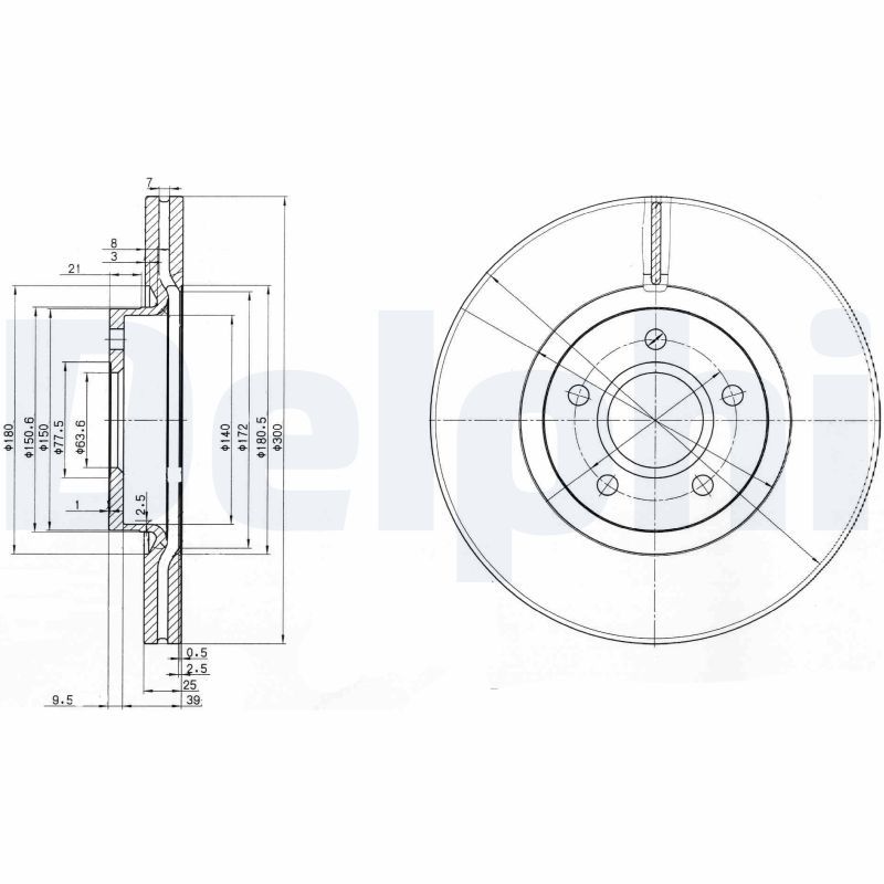 DELPHI BG3895 Brake Disc