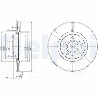 Brake Disc DELPHI BG3895