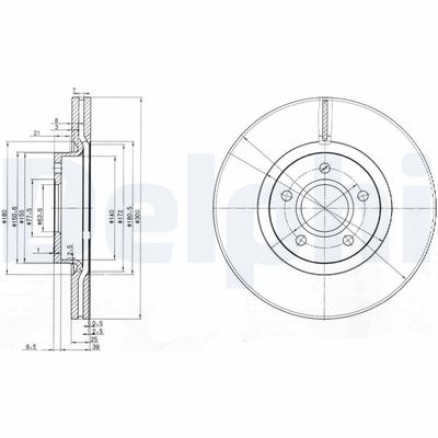 Brake Disc DELPHI BG3895C