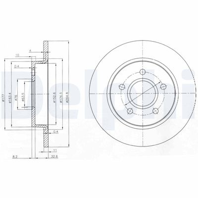 Brake Disc DELPHI BG3896
