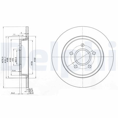 Brake Disc DELPHI BG3897C