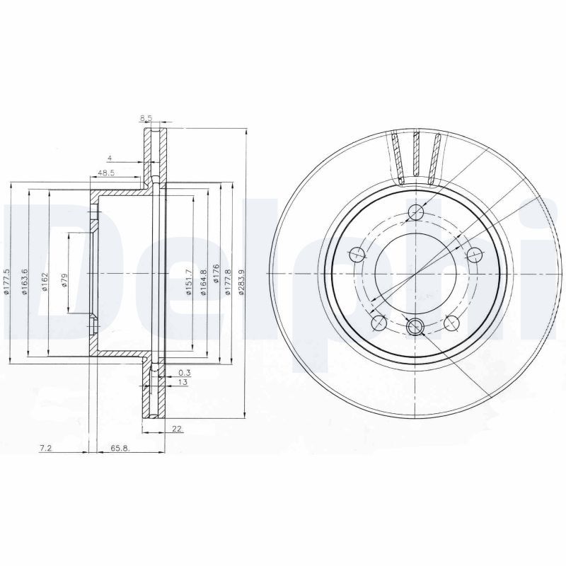 DELPHI BG3899 Brake Disc