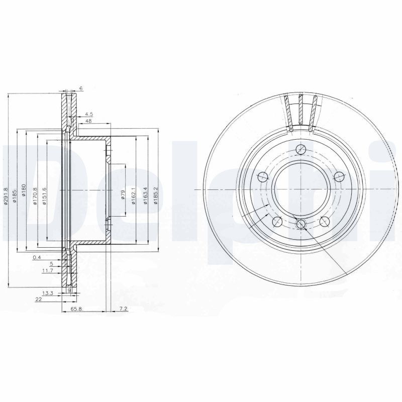 DELPHI BG3900C Brake Disc