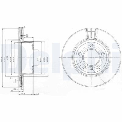 Brake Disc DELPHI BG3900C