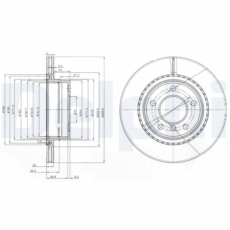 DELPHI BG3901C Brake Disc