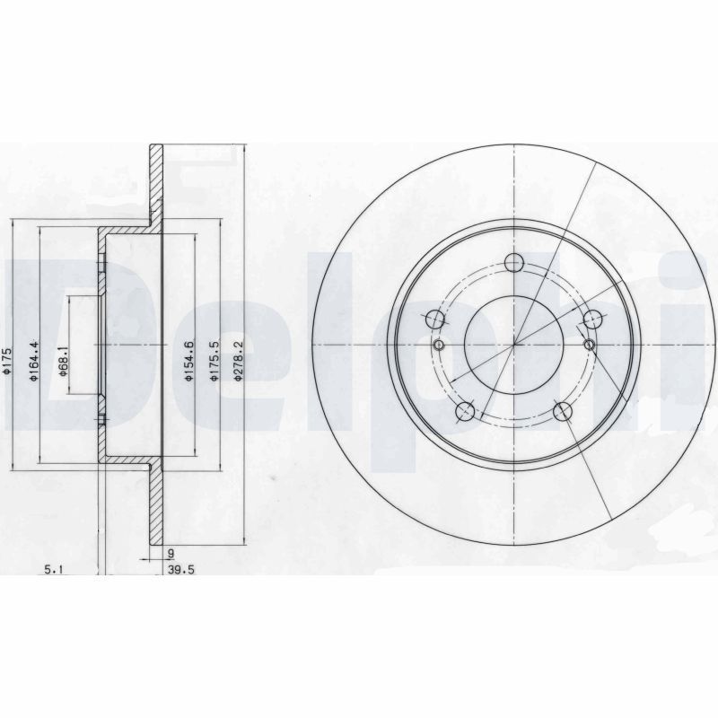 DELPHI BG3904 Brake Disc