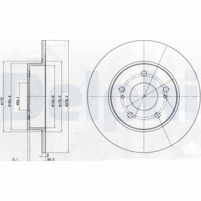 Brake Disc DELPHI BG3904