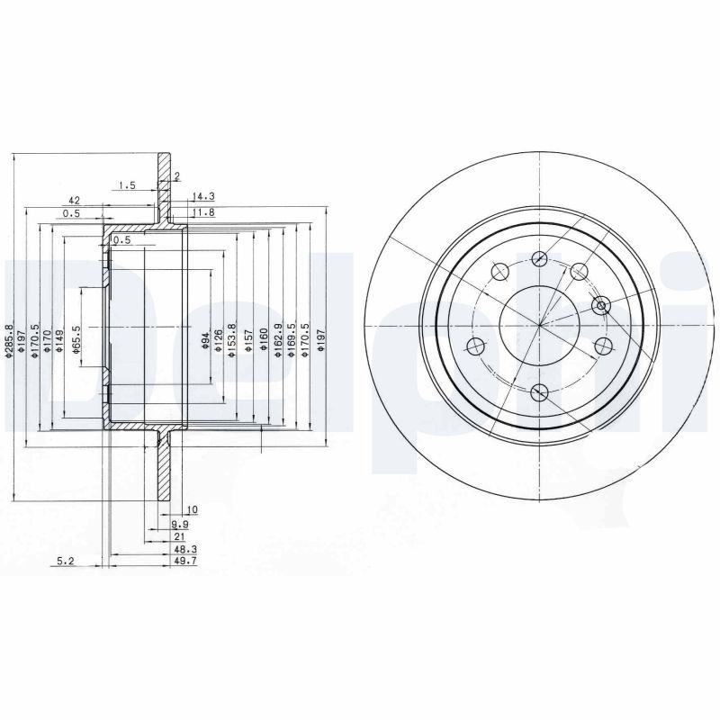 DELPHI BG3908C Brake Disc