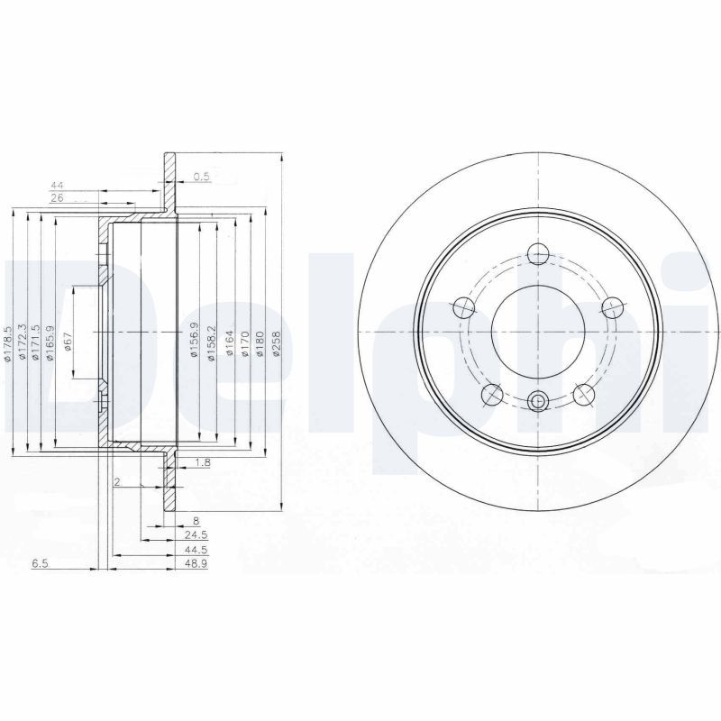 DELPHI BG3910C Brake Disc