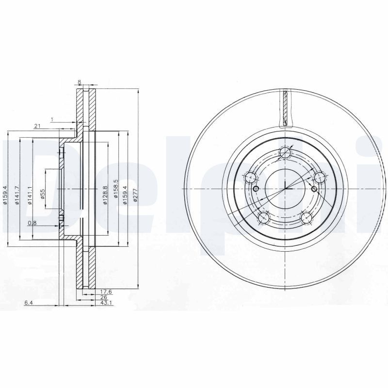 DELPHI BG3913 Brake Disc