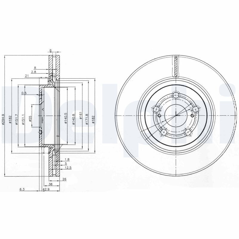 DELPHI BG3914 Brake Disc