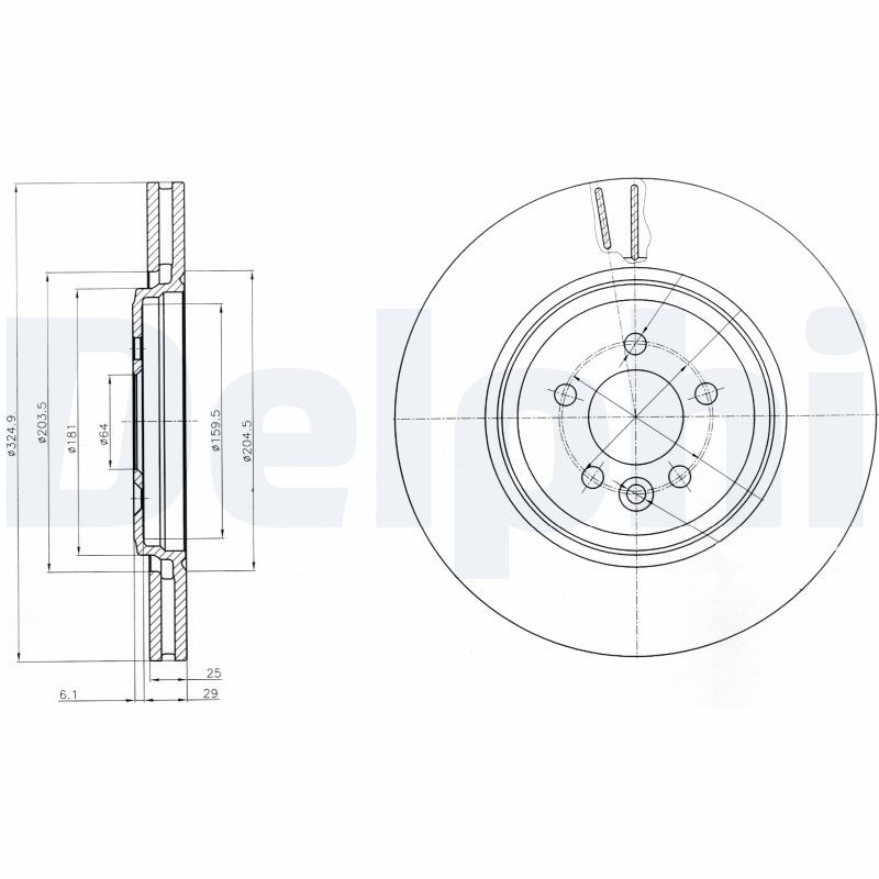 DELPHI BG3918 Brake Disc