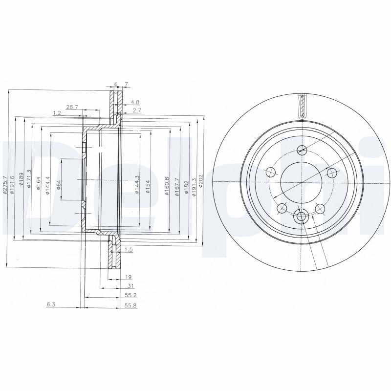 DELPHI BG3919 Brake Disc