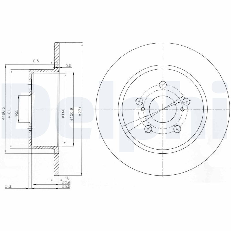 DELPHI BG3922 Brake Disc