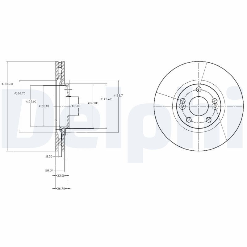 DELPHI BG3924 Brake Disc