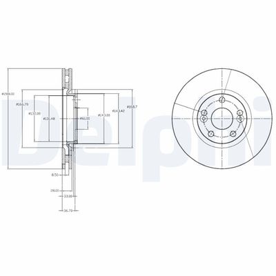 Brake Disc DELPHI BG3924