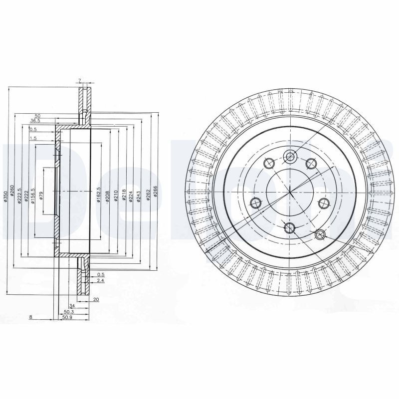DELPHI BG3925 Brake Disc