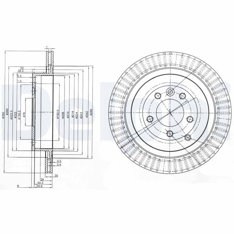 DELPHI BG3925C Brake Disc