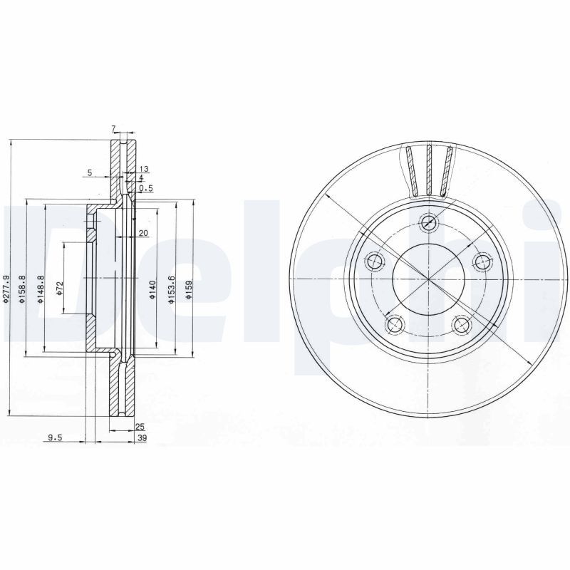 DELPHI BG3927 Brake Disc